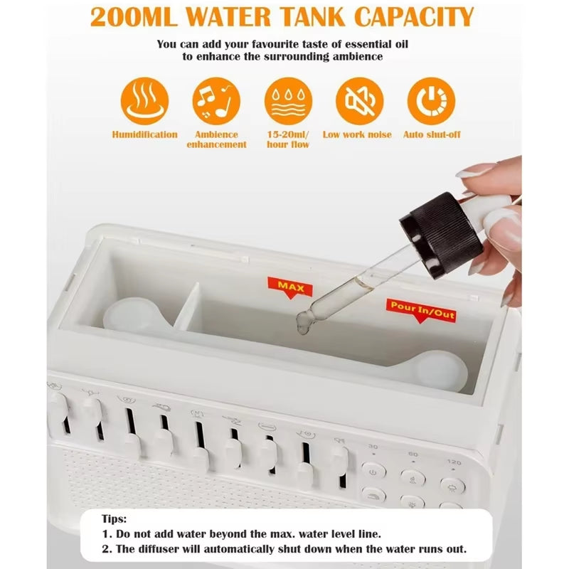 5-In-1 White Noise Aroma Diffuser – Relax, Recharge & Reconnect